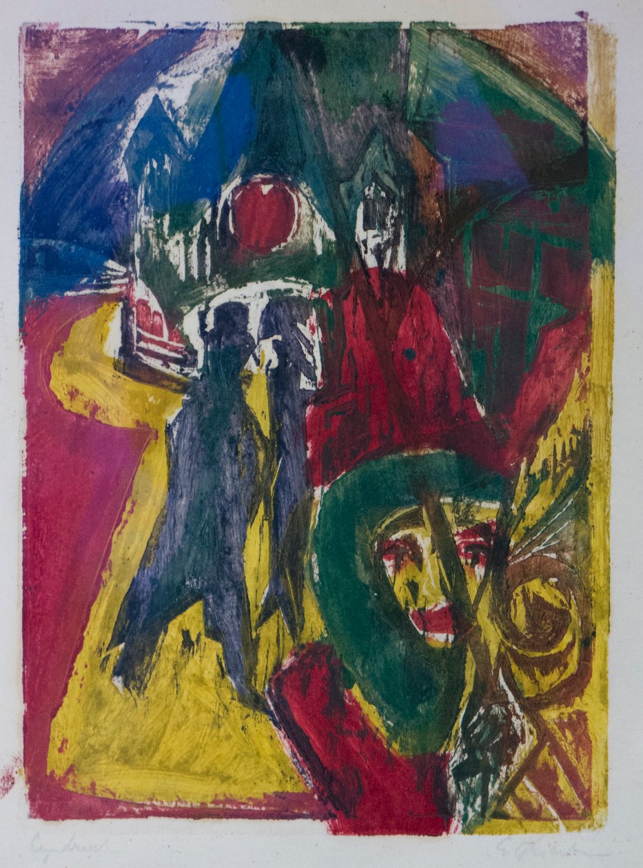 Gade med Cocotte, Berlin Street Scene, 1915-1916. af Ernst Ludwig Kirchner
