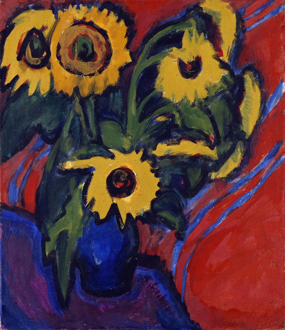 Solsikker, 1909-18 af Ernst Ludwig Kirchner