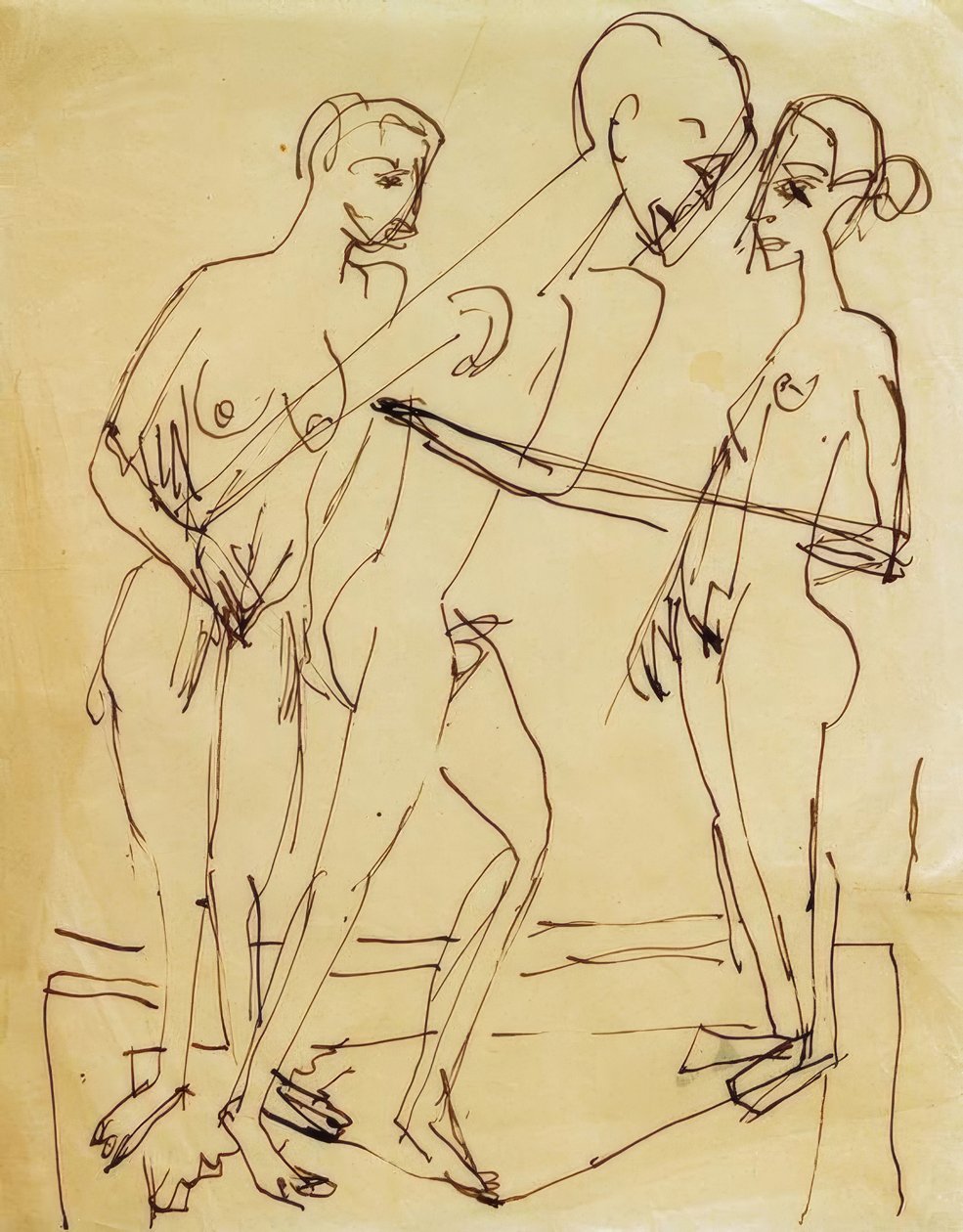 Dans mellem kvinder af Ernst Ludwig Kirchner