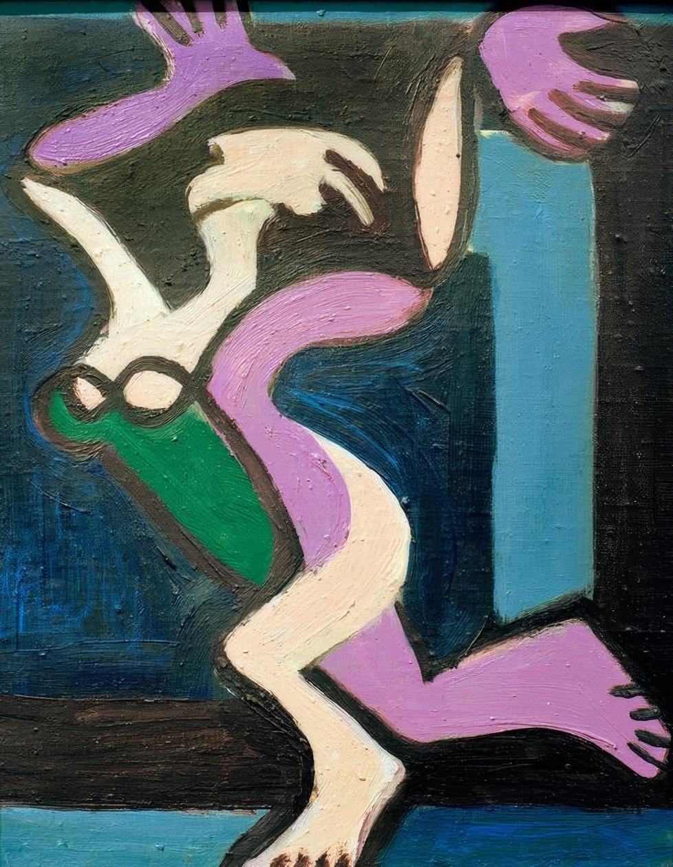 Dansende nøgen kvinde, Gret Palucca af Ernst Ludwig Kirchner