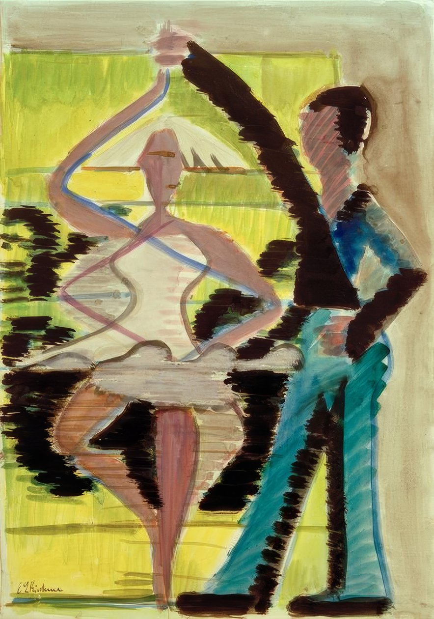 Dansende par af Ernst Ludwig Kirchner