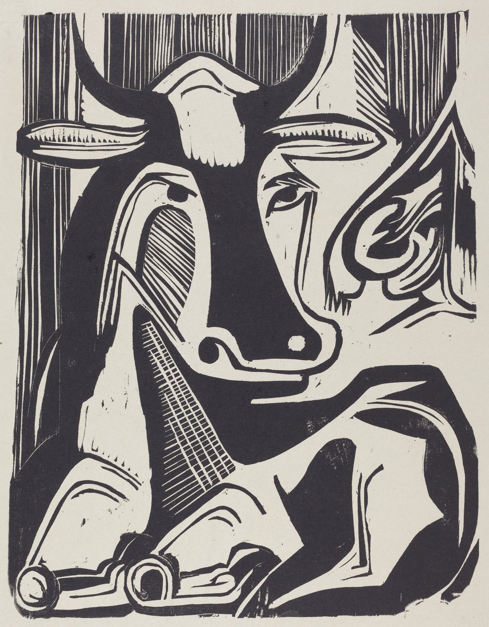 Den store liggende ko af Ernst Ludwig Kirchner