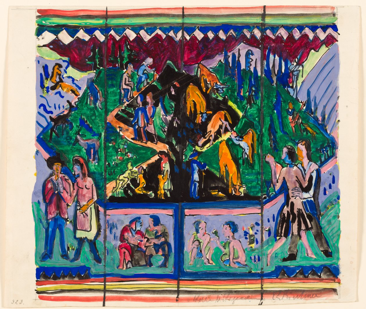 Livet (Hagemann-design) af Ernst Ludwig Kirchner