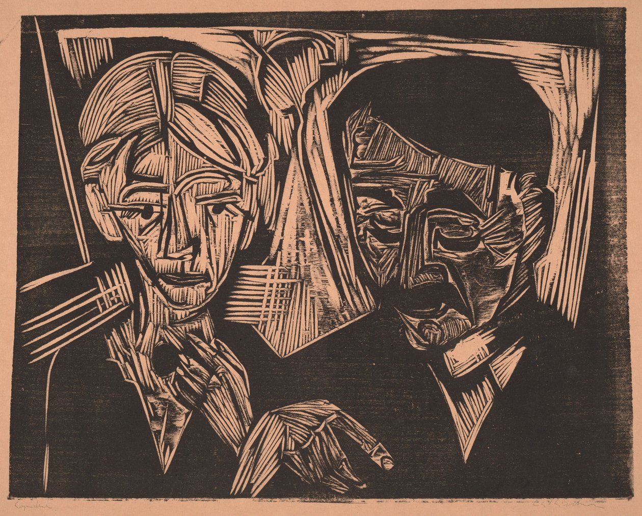 Ægteparret Müller af Ernst Ludwig Kirchner