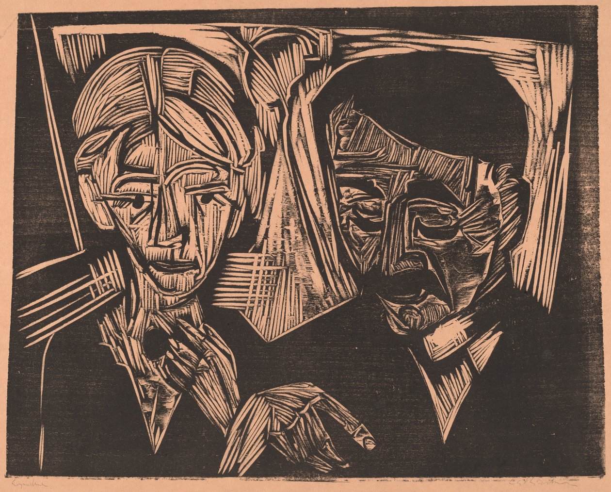Ægteparret Müller af Ernst Ludwig Kirchner