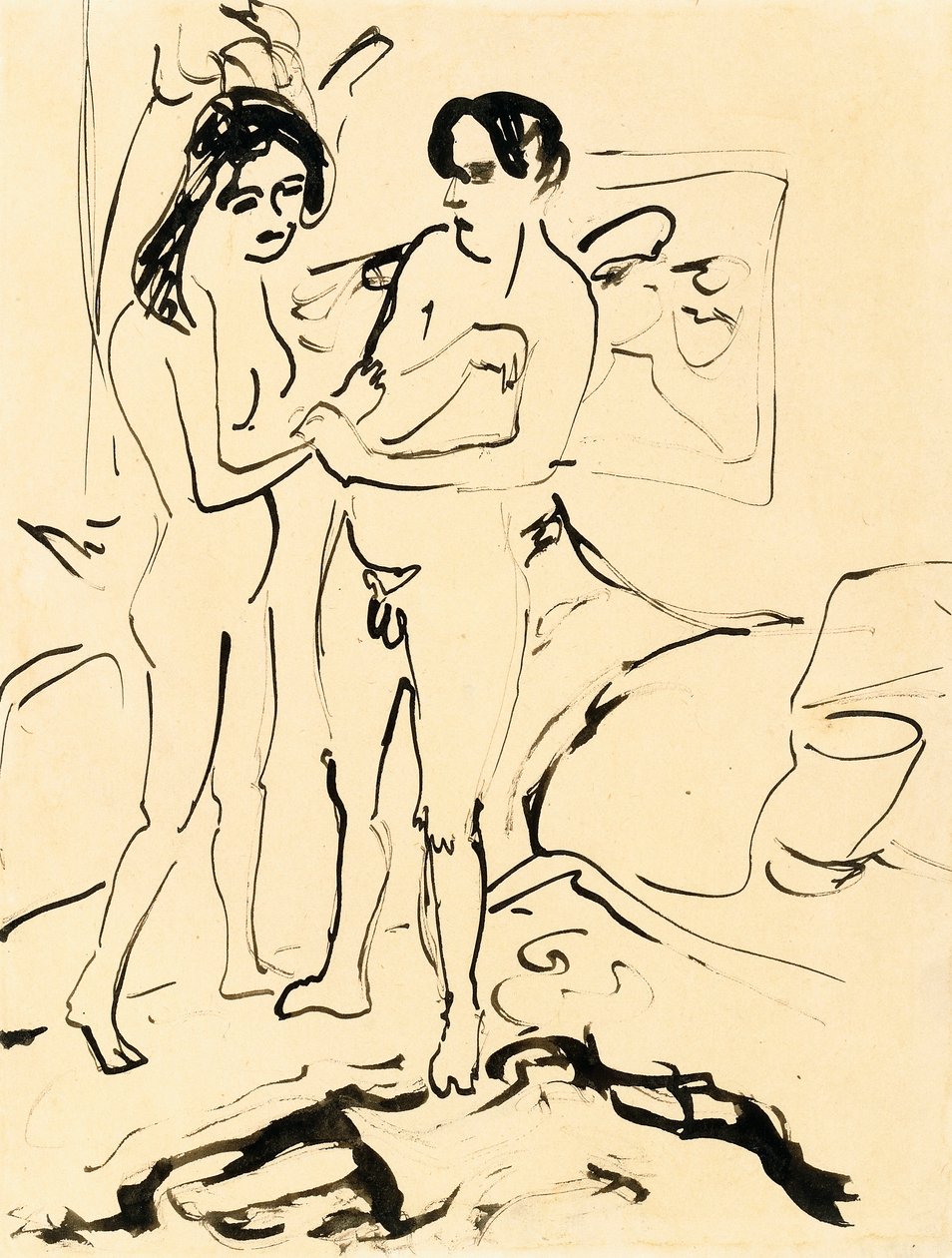 Parret, ca. 1907 af Ernst Ludwig Kirchner
