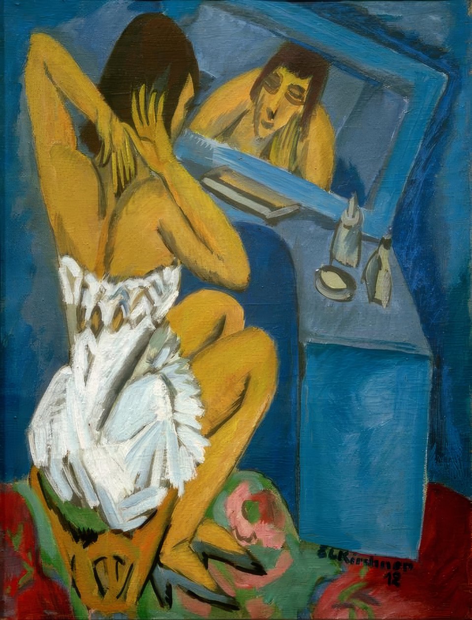 Toilet; Kvinde foran spejlet af Ernst Ludwig Kirchner