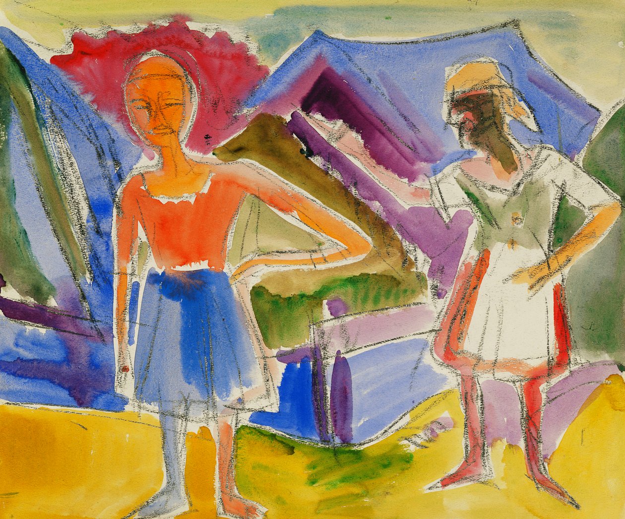 To figurer; to figurer, af Ernst Ludwig Kirchner