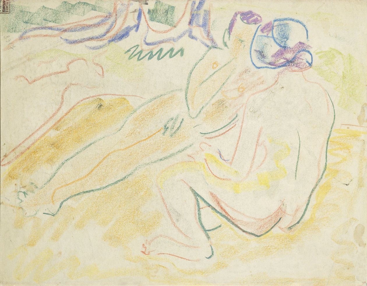 To liggende nøgenbilleder af Ernst Ludwig Kirchner