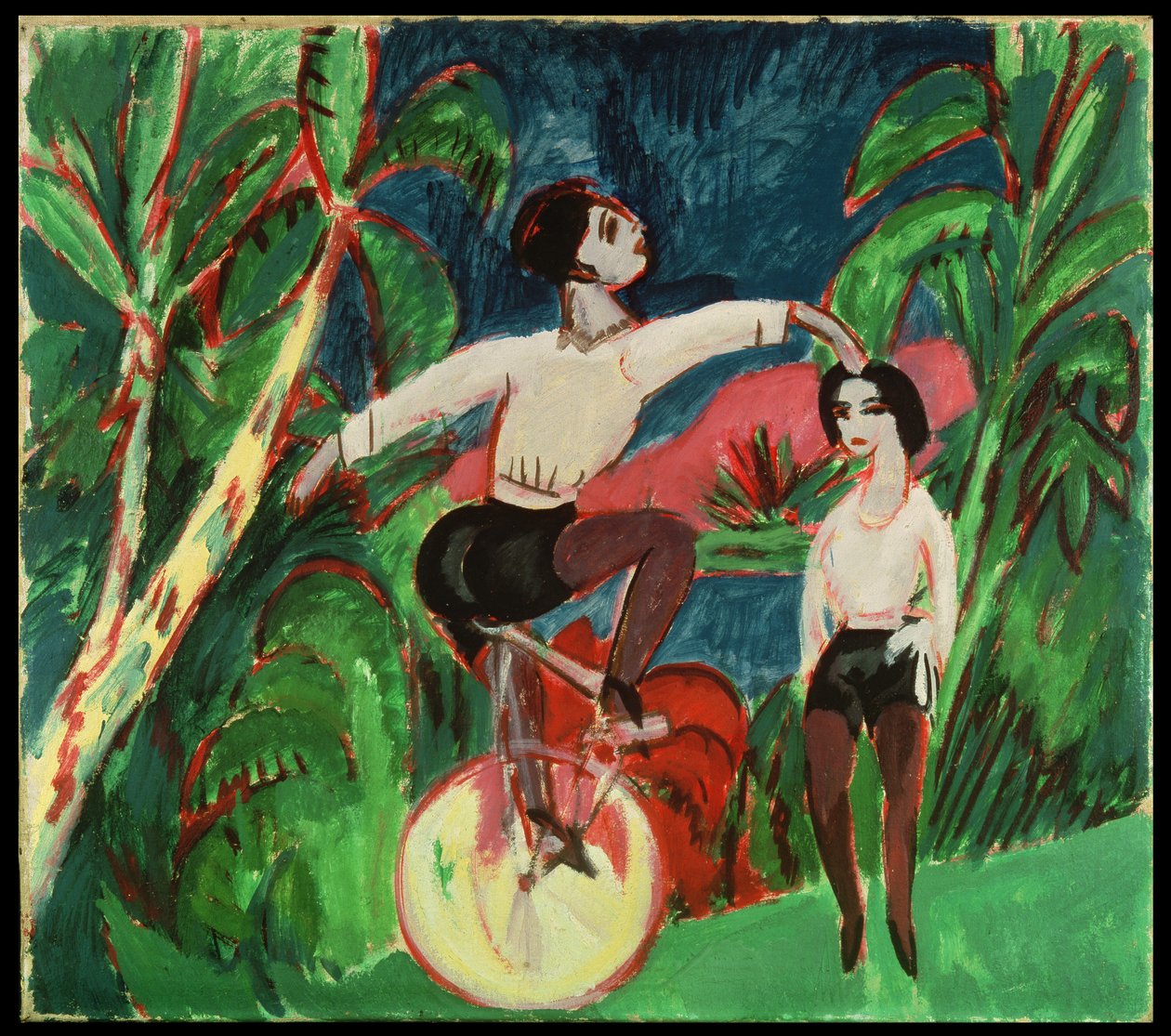 Unicykel rytter af Ernst Ludwig Kirchner
