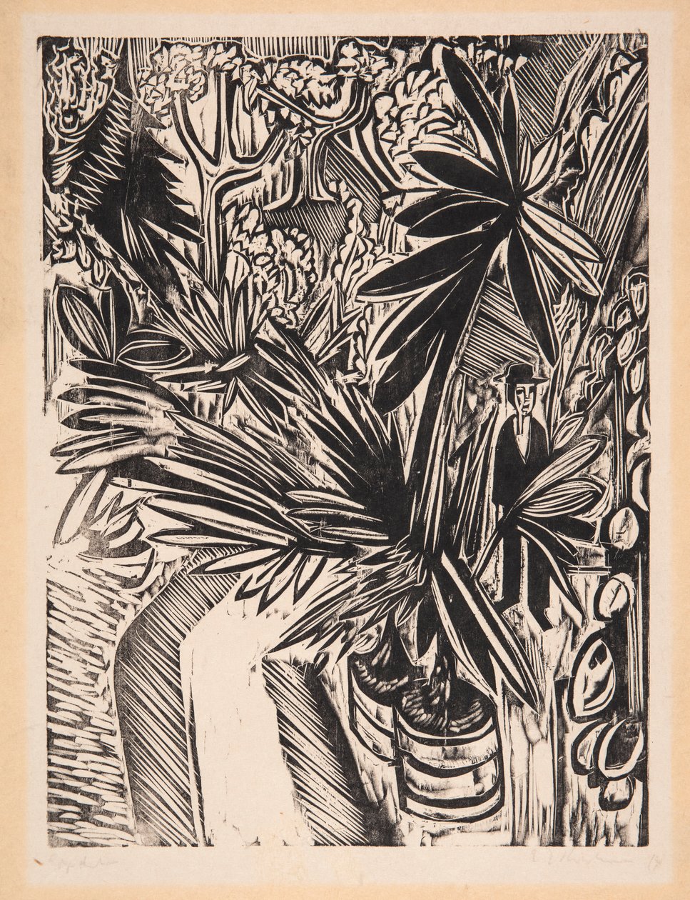 Væksthus. Jena af Ernst Ludwig Kirchner