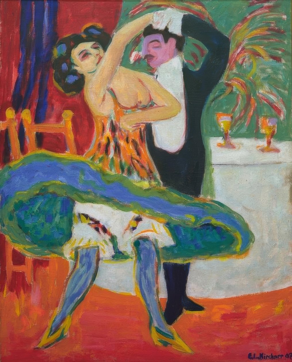 Varieté (engelsk dansepar) af Ernst Ludwig Kirchner