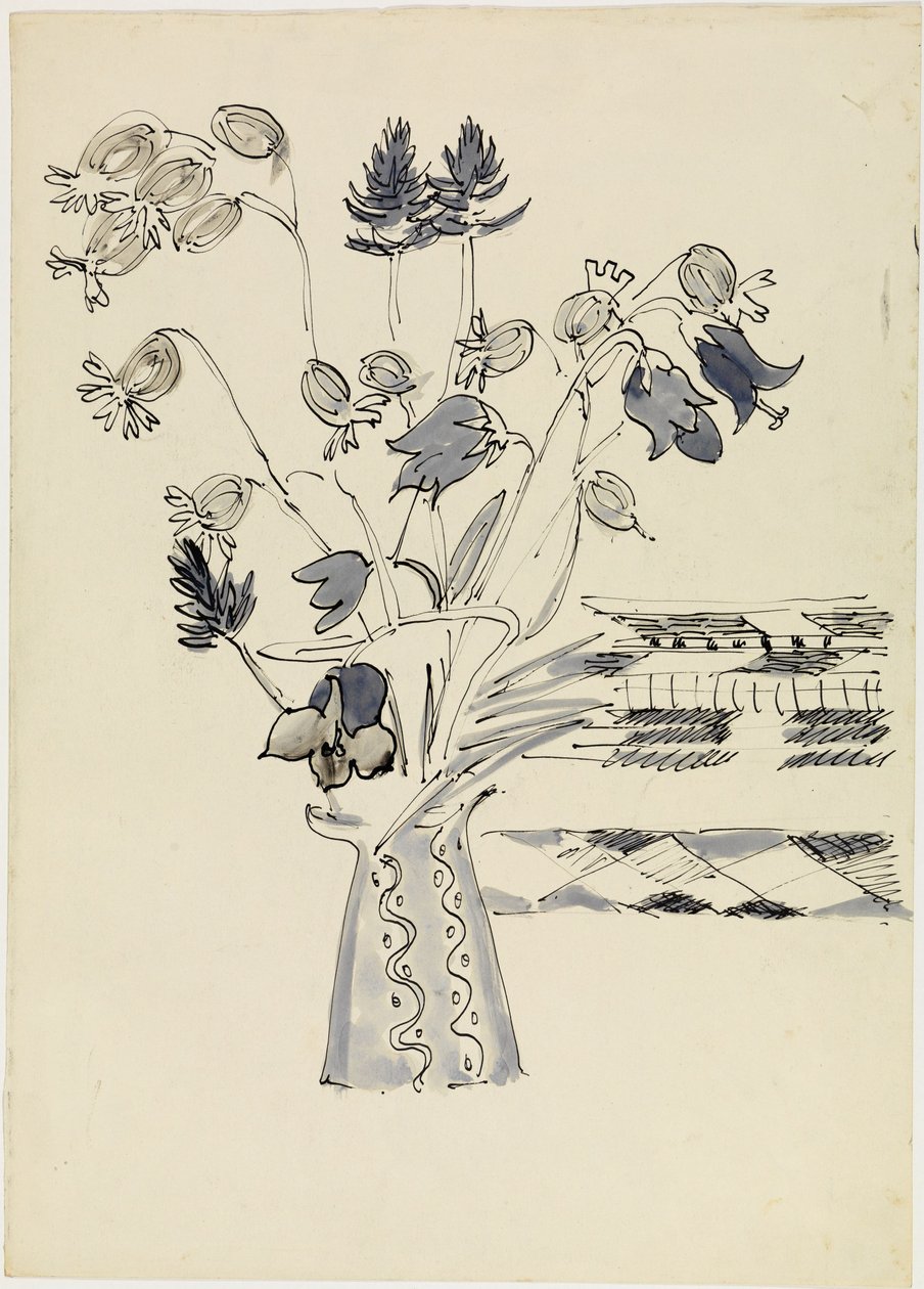 Vase med blomster af Ernst Ludwig Kirchner