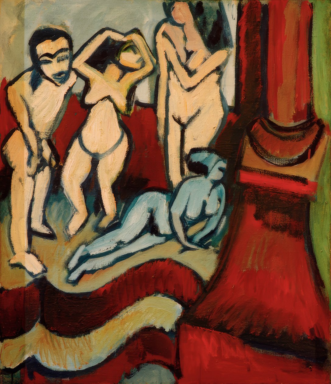 Fire træskulpturer af Ernst Ludwig Kirchner