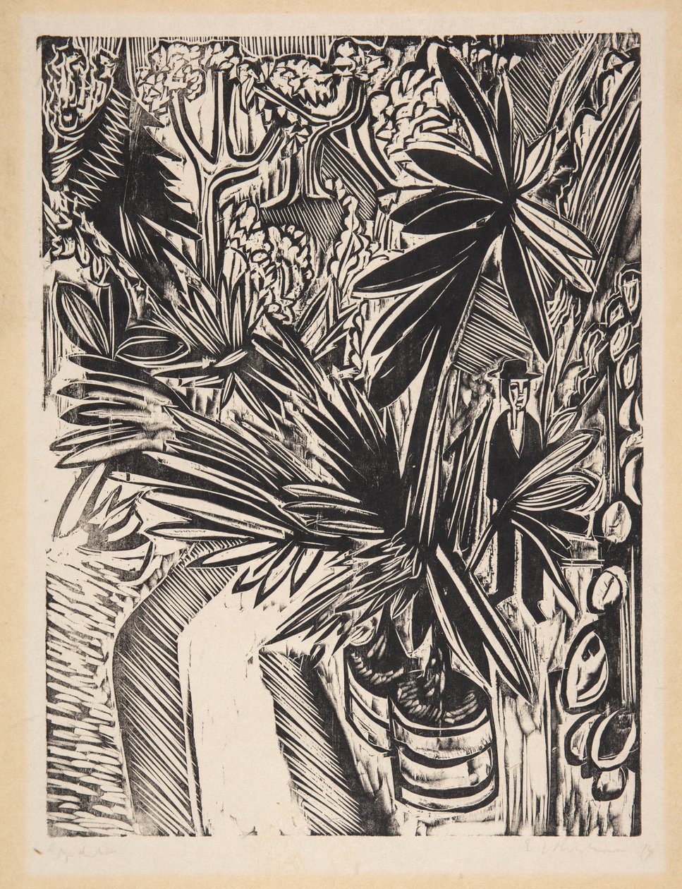Væksthus. Jena af Ernst Ludwig Kirchner