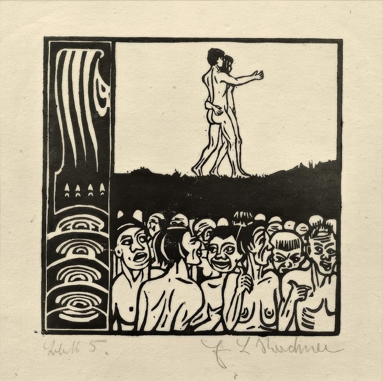 Foran de mennesker af Ernst Ludwig Kirchner