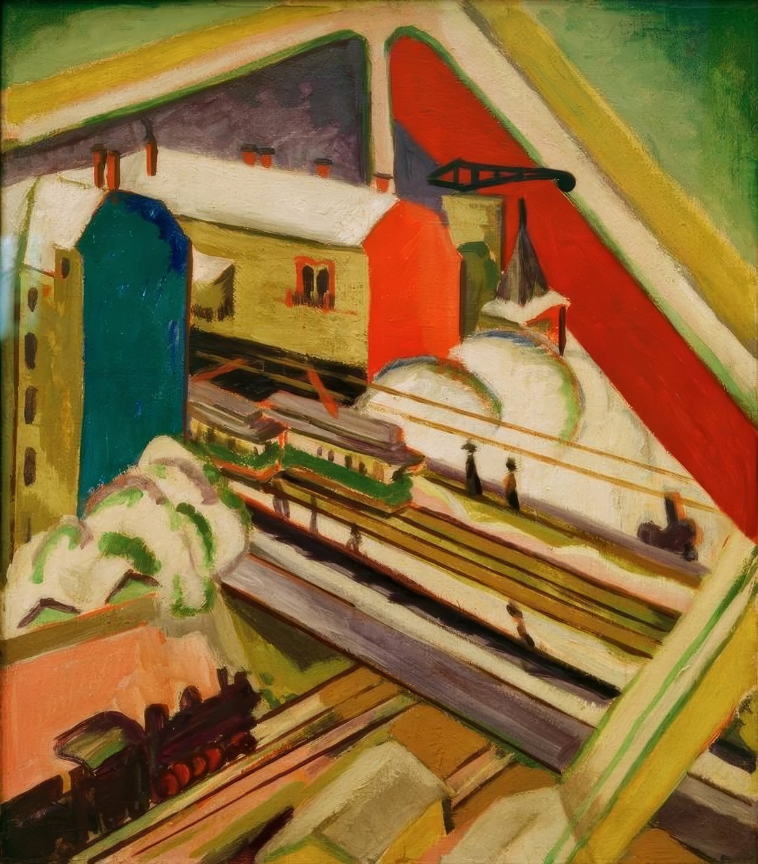 Wannseebahn, set gennem studievinduet af Ernst Ludwig Kirchner