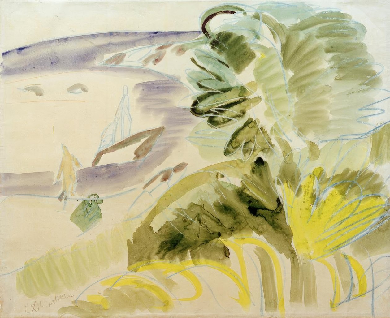 Hvid strand af Ernst Ludwig Kirchner