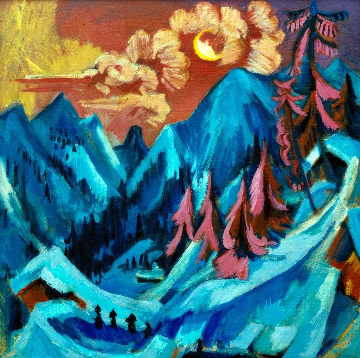 Vintermånelandskab af Ernst Ludwig Kirchner