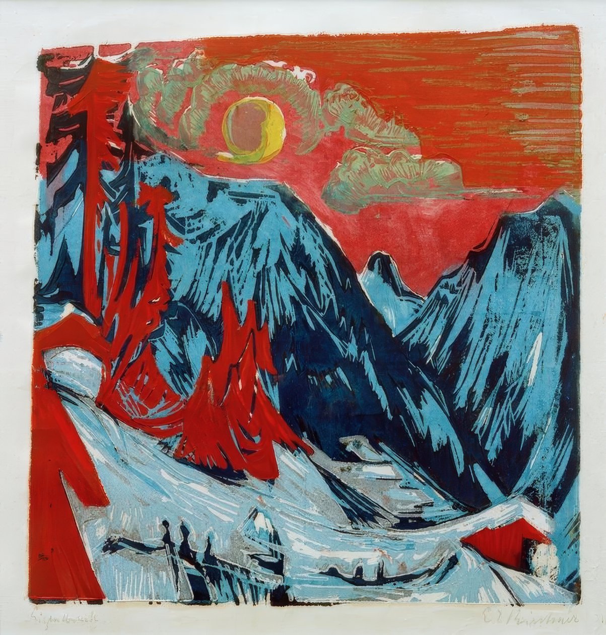 Winter Mouth Night af Ernst Ludwig Kirchner