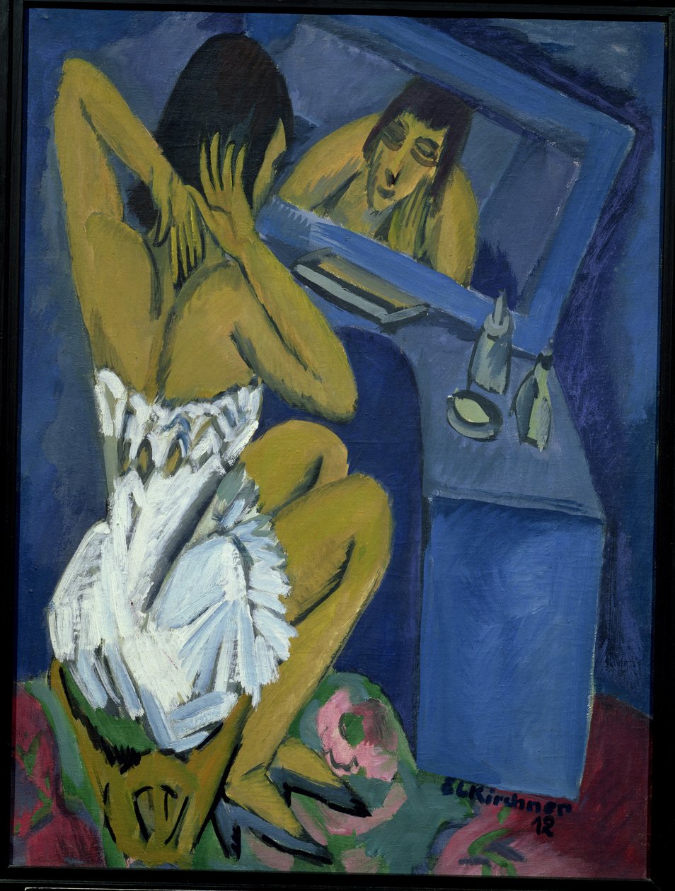 Kvinde foran spejlet af Ernst Ludwig Kirchner