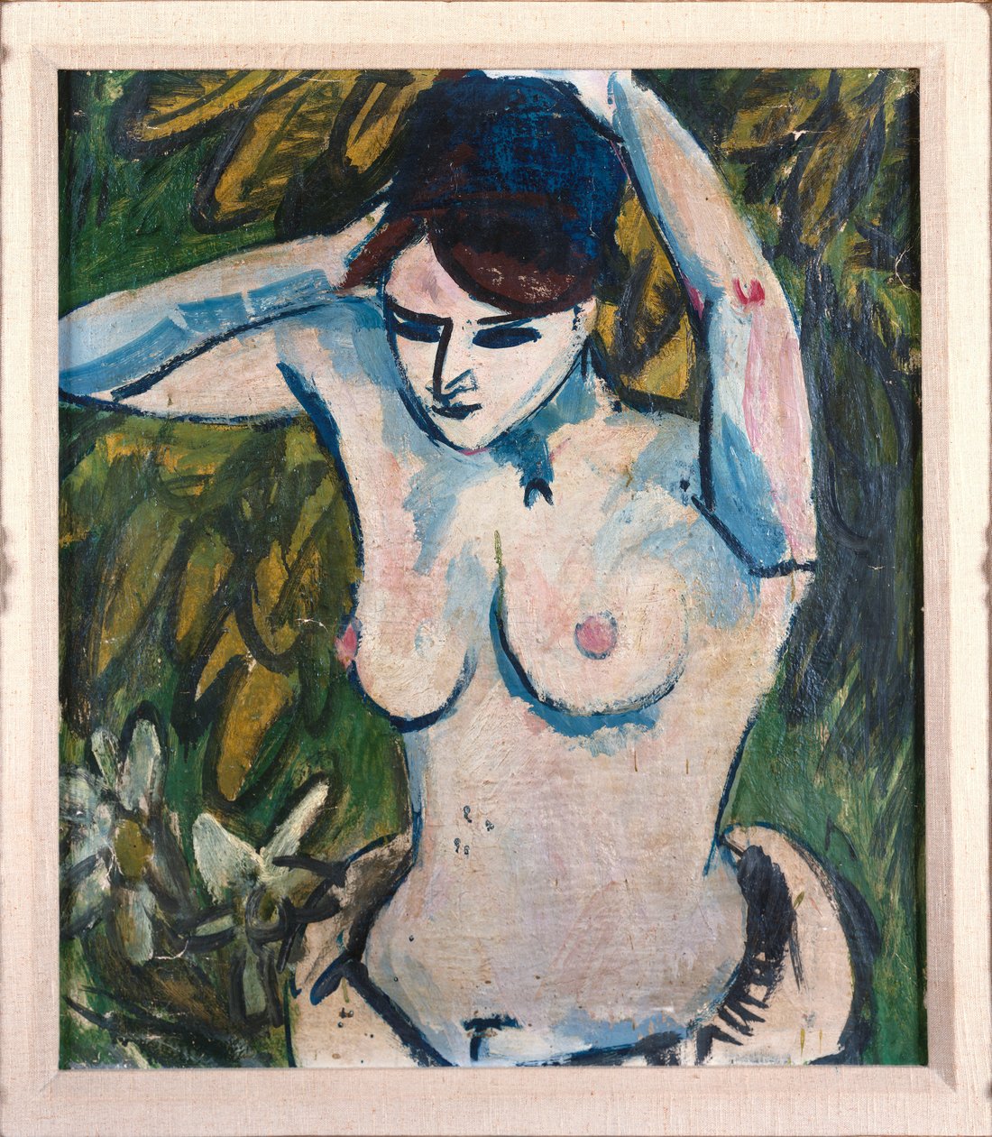 Kvinde med løftede arme, 1910 af Ernst Ludwig Kirchner