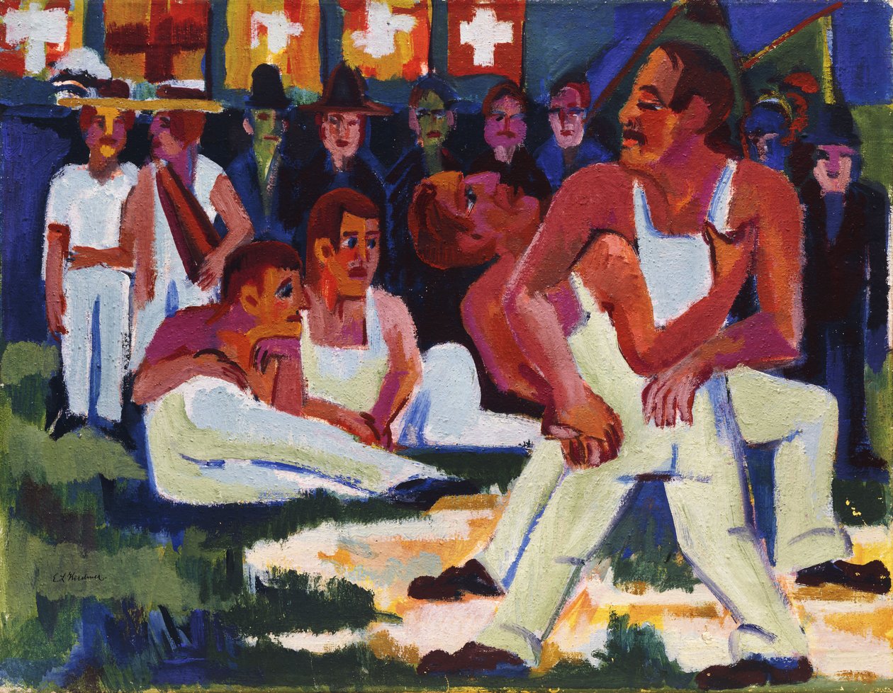 Bryder; Ringer, 1923 af Ernst Ludwig Kirchner