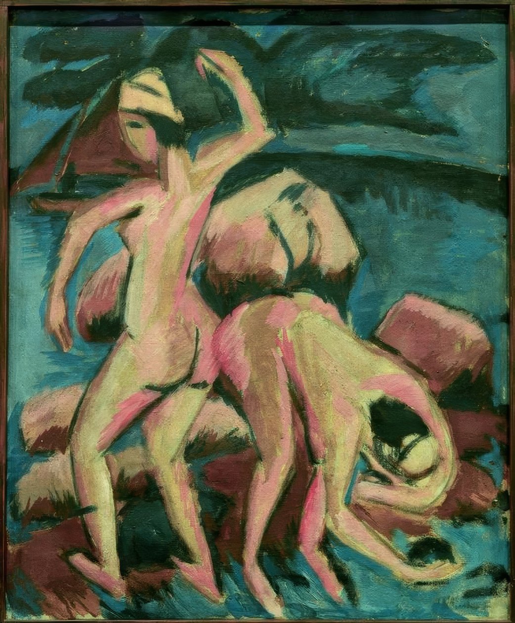 To badegæster, Femern af Ernst Ludwig Kirchner
