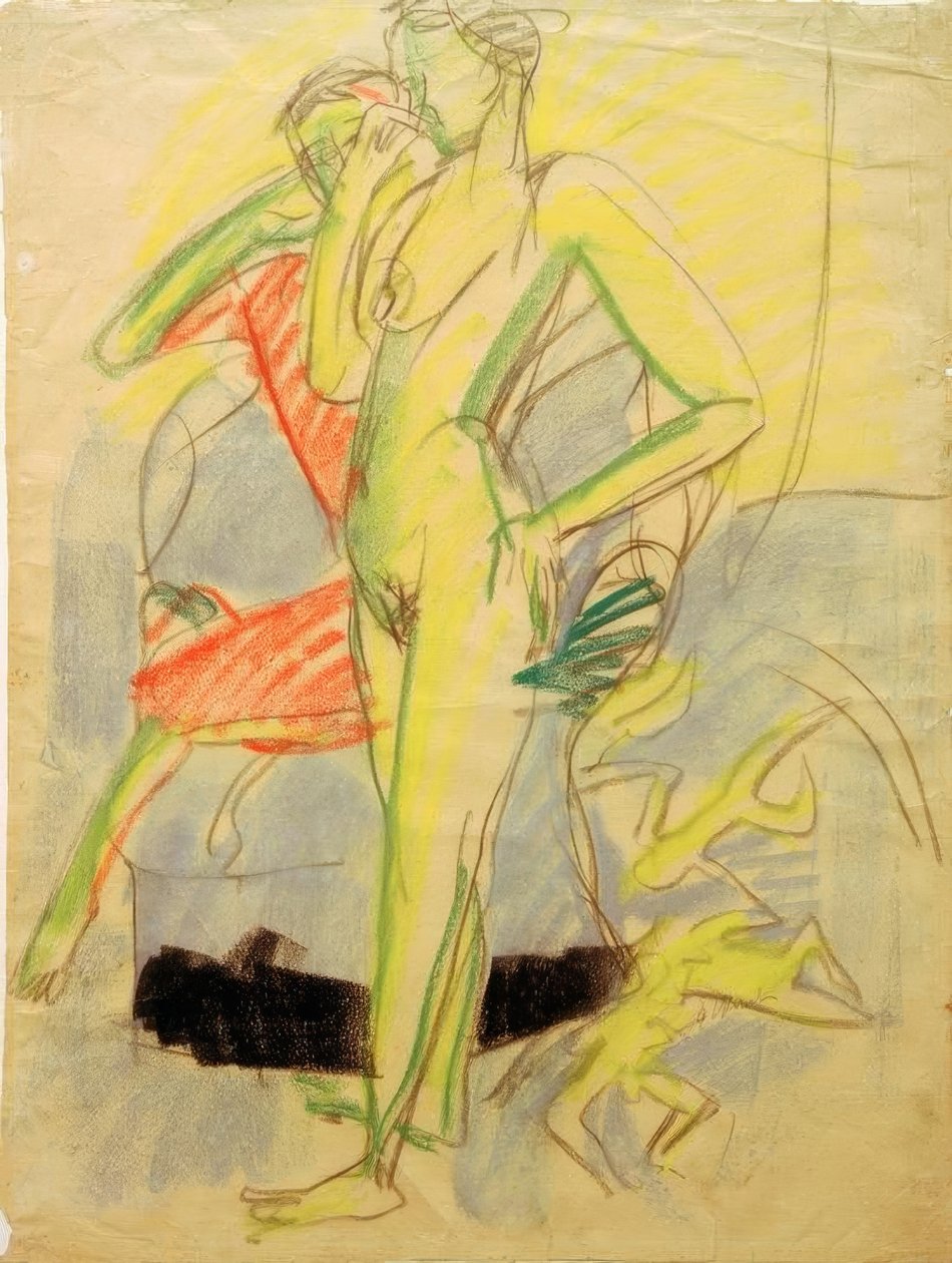 To figurer i rummet af Ernst Ludwig Kirchner
