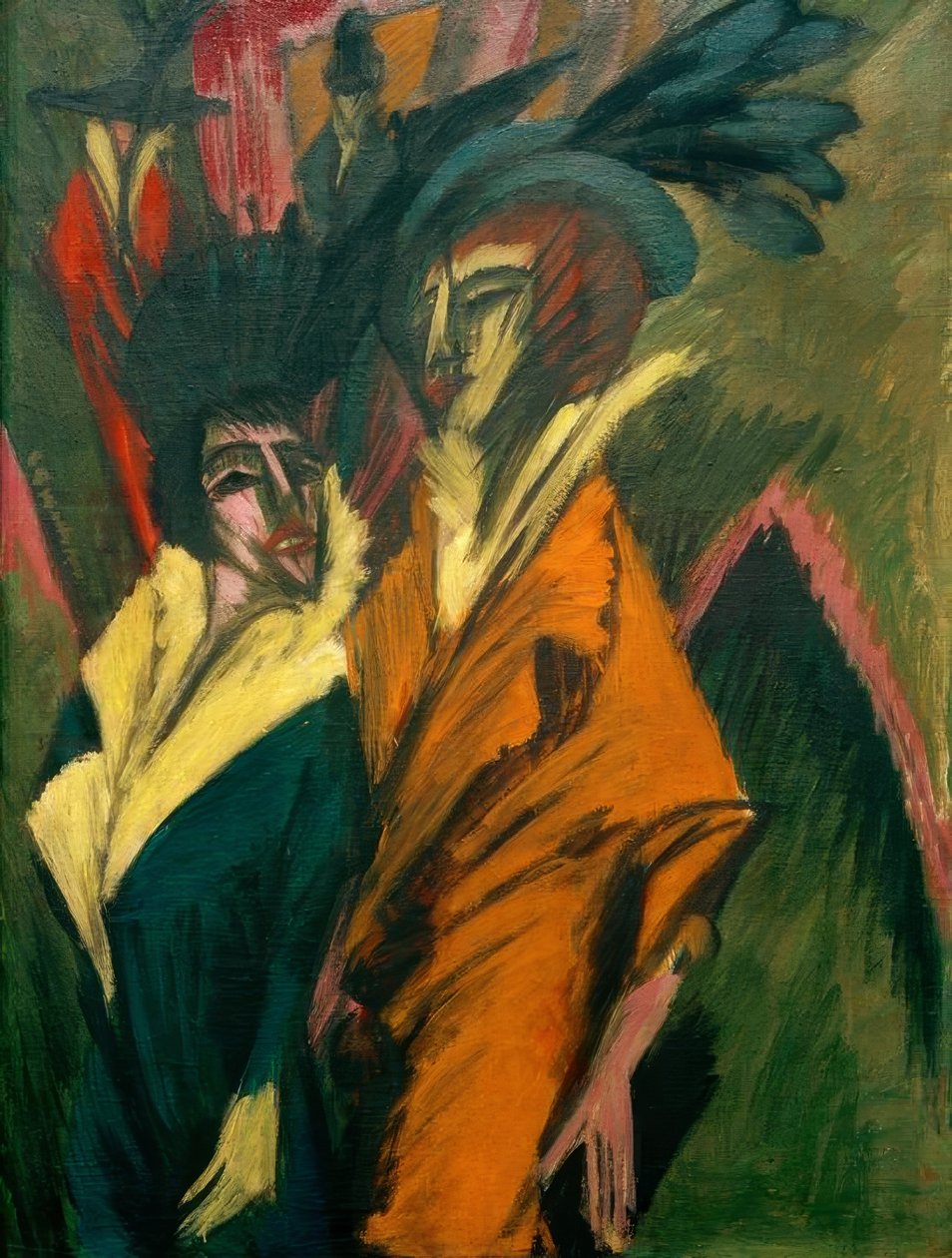To kvinder på gaden af Ernst Ludwig Kirchner