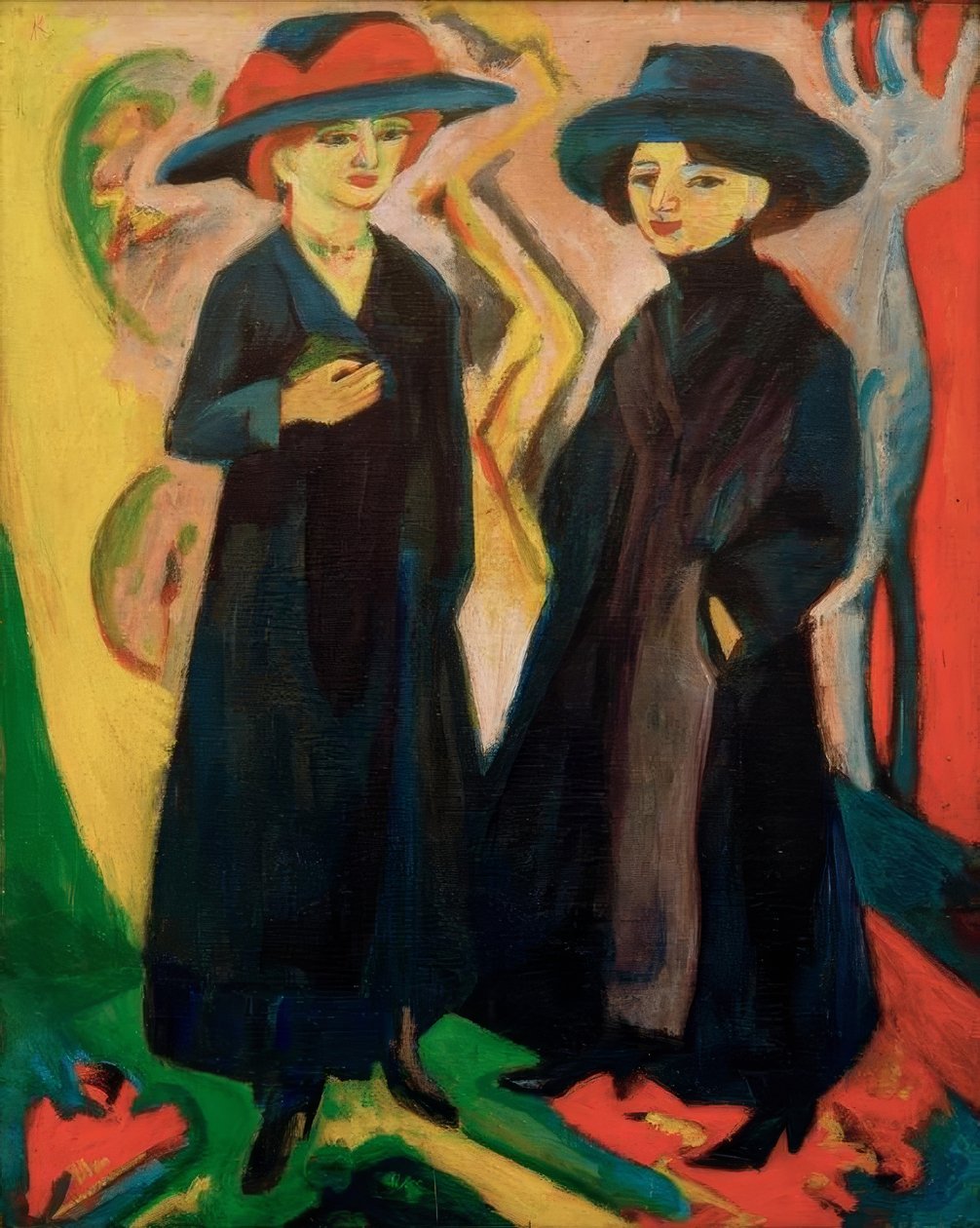 To piger (midinetter) af Ernst Ludwig Kirchner