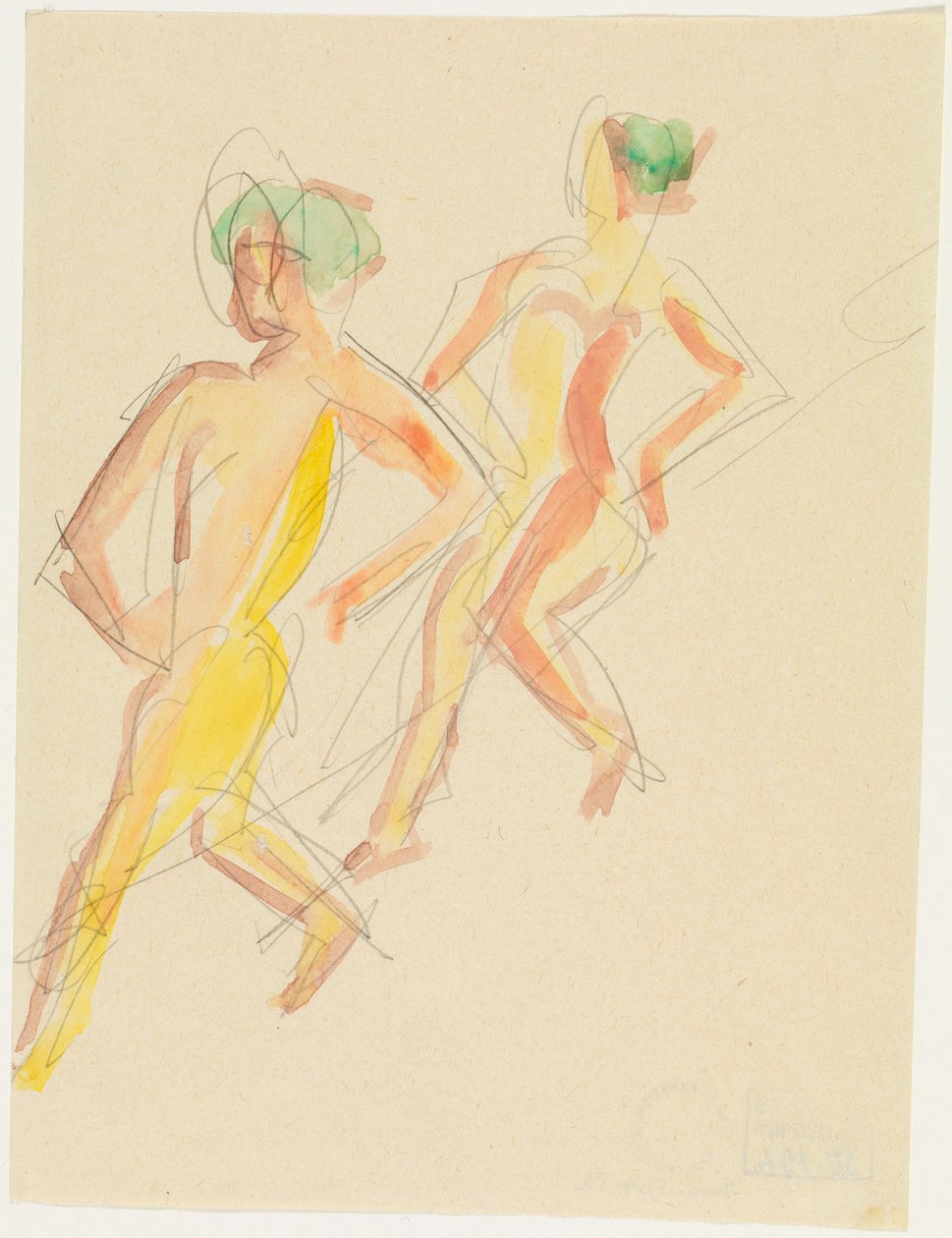 To dansende af Ernst Ludwig Kirchner