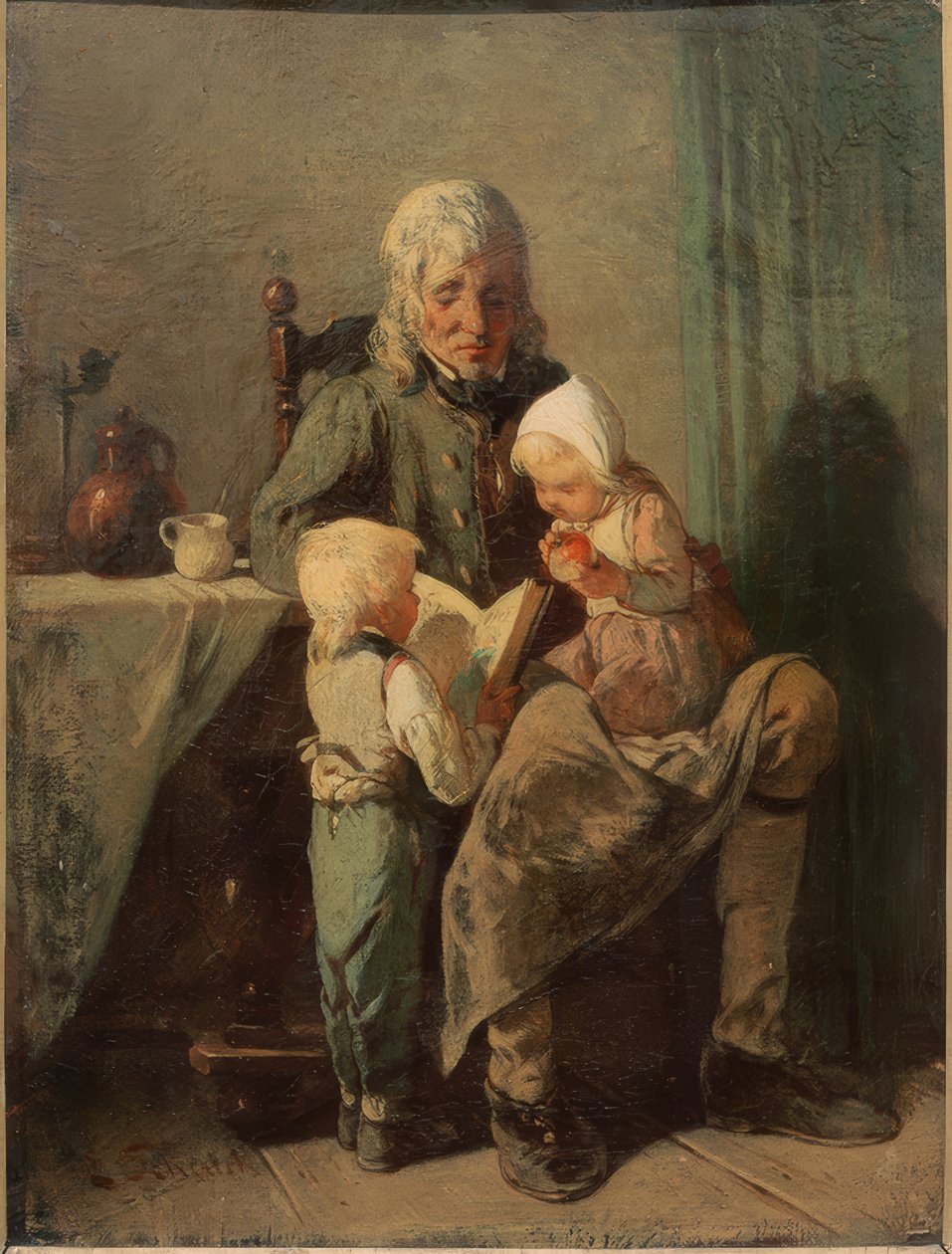 Bedstefar og børnebørn af Ernst Schalck