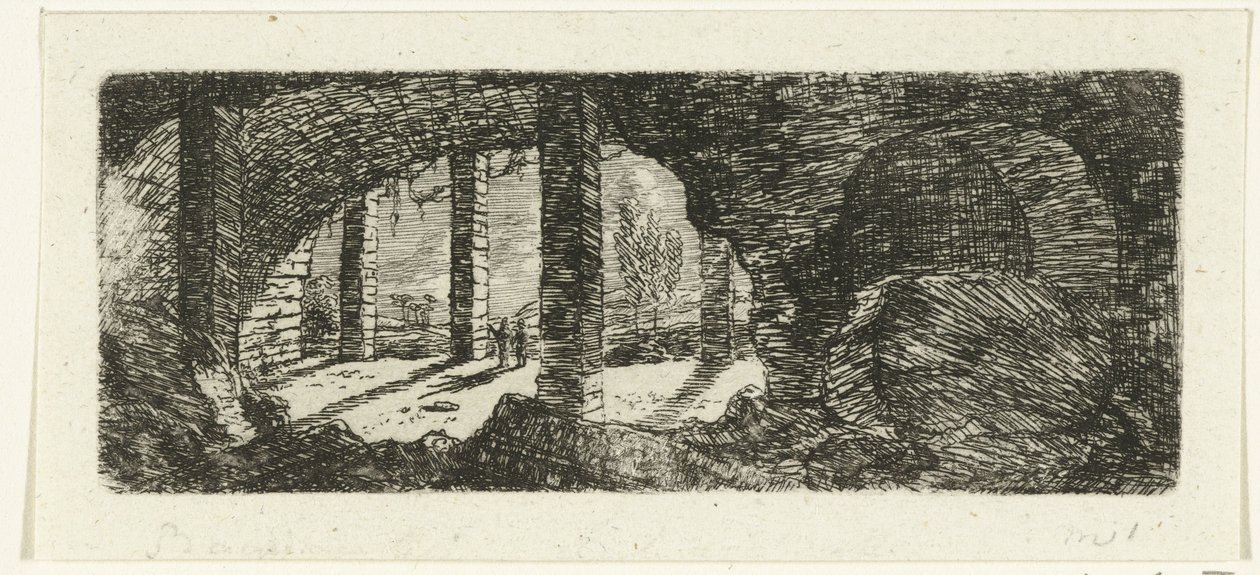 Ruinerne af Fort Sint-Pieter nær Maastricht af Ernst Willem Jan Bagelaar