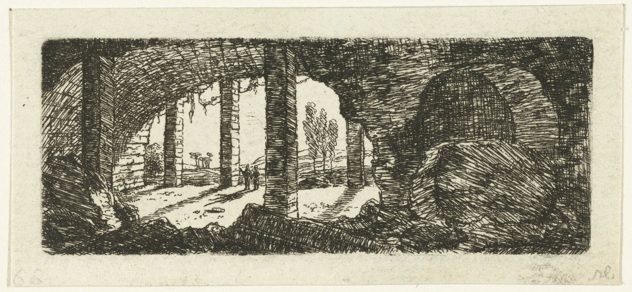 Ruinerne af Fort Sint-Pieter nær Maastricht af Ernst Willem Jan Bagelaar