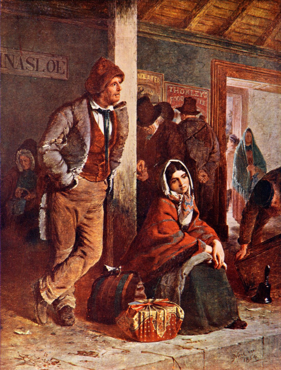 Udvandrerne - fra et maleri af Erskine Nicol af Erskine Nicol