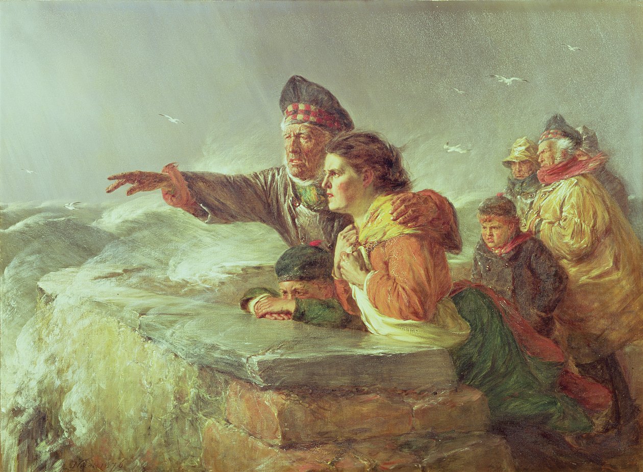 Den forsvundne båd, ca. 1876 af Erskine Nicol