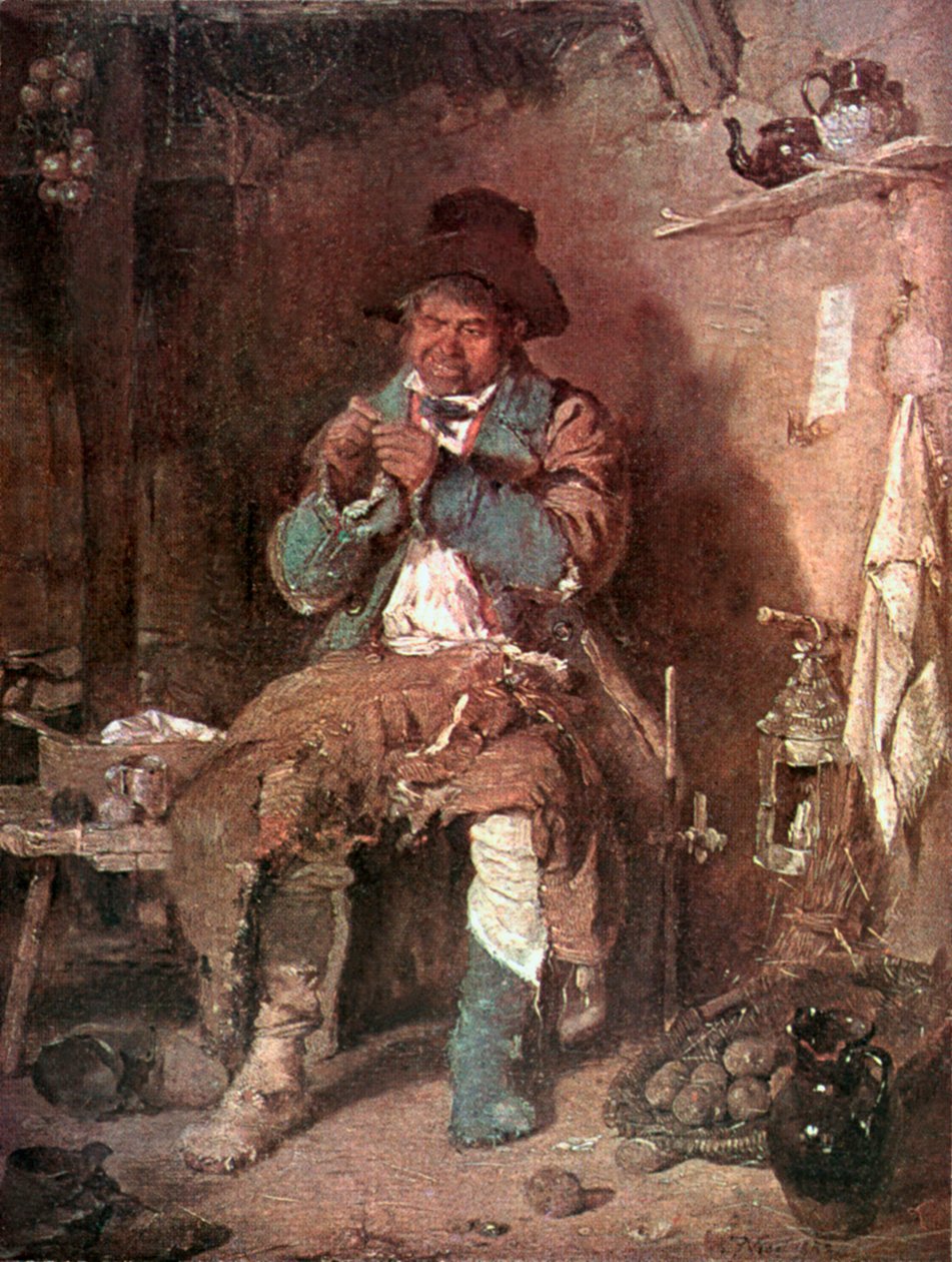 Ulemperne ved et enkelt liv (farvelitografi) af Erskine Nicol