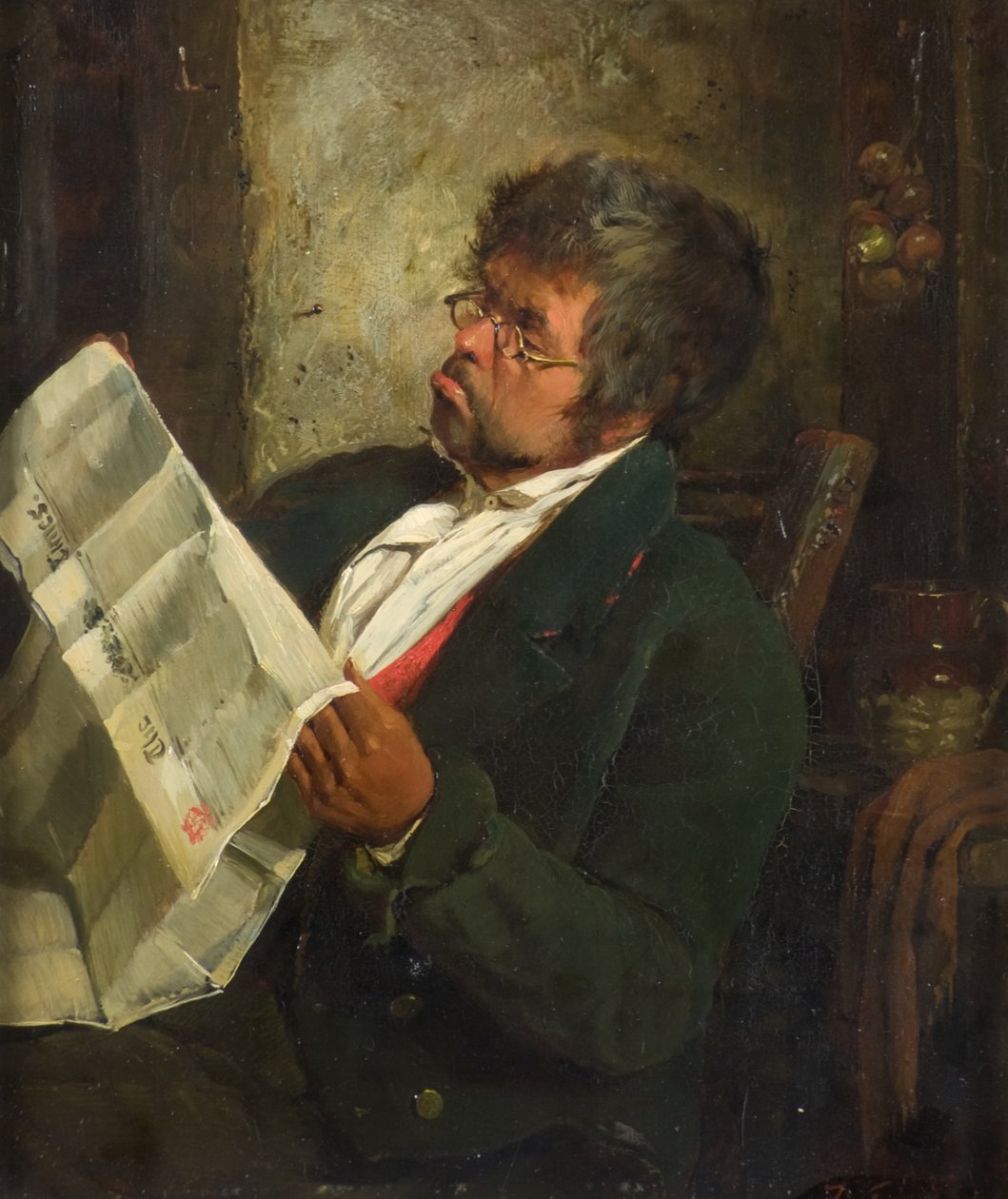 Læser nyhederne af Erskine Nicol