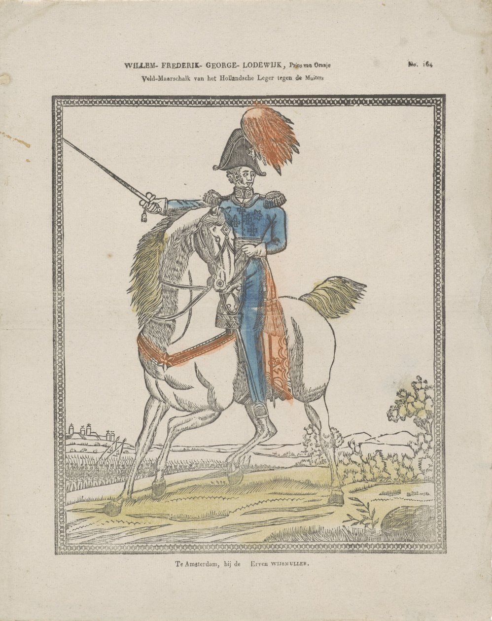 Willem-Frederik-George-Lodewijk, Prins af Orange / feltmarskal fra den hollandske hær mod mytteristerne (titel på objekt) af Erve Wijsmuller
