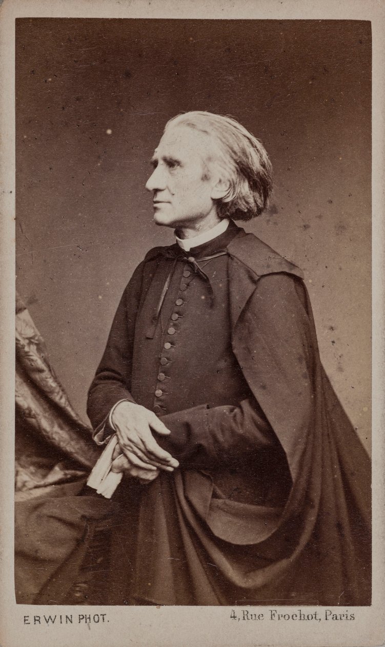 Portræt af komponisten Franz Liszt 1811-1886. af Erwin Hanfstaengl