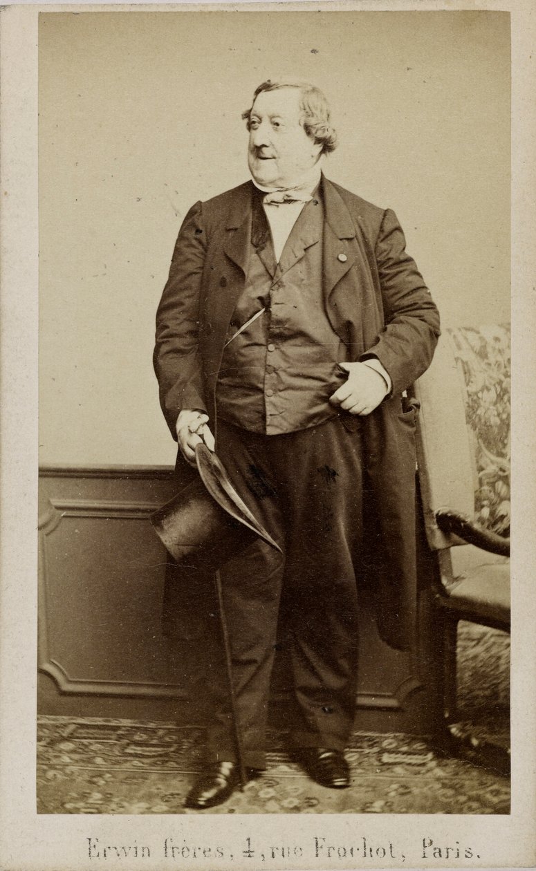 Portræt af komponisten Gioachino Antonio Rossini 1792-1868, begyndelsen af 1860