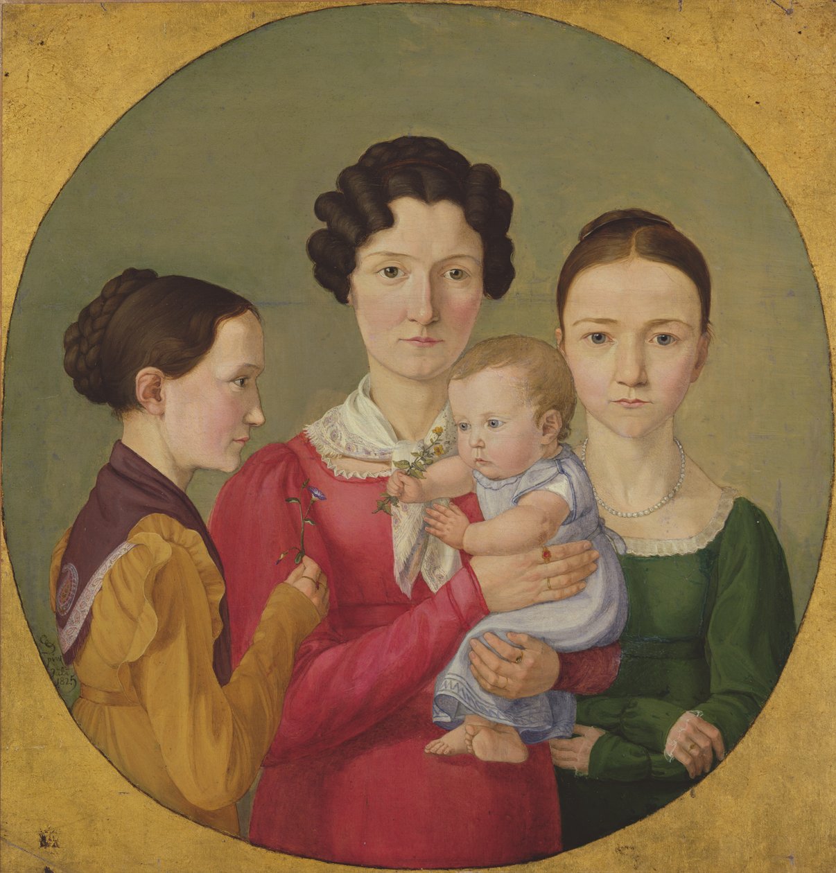 Søstrene Malvine (1811-85), Hermine (1801-52), Adelheid (1824-82) og Ida Speckter (1809-94), 1825 af Erwin Speckter