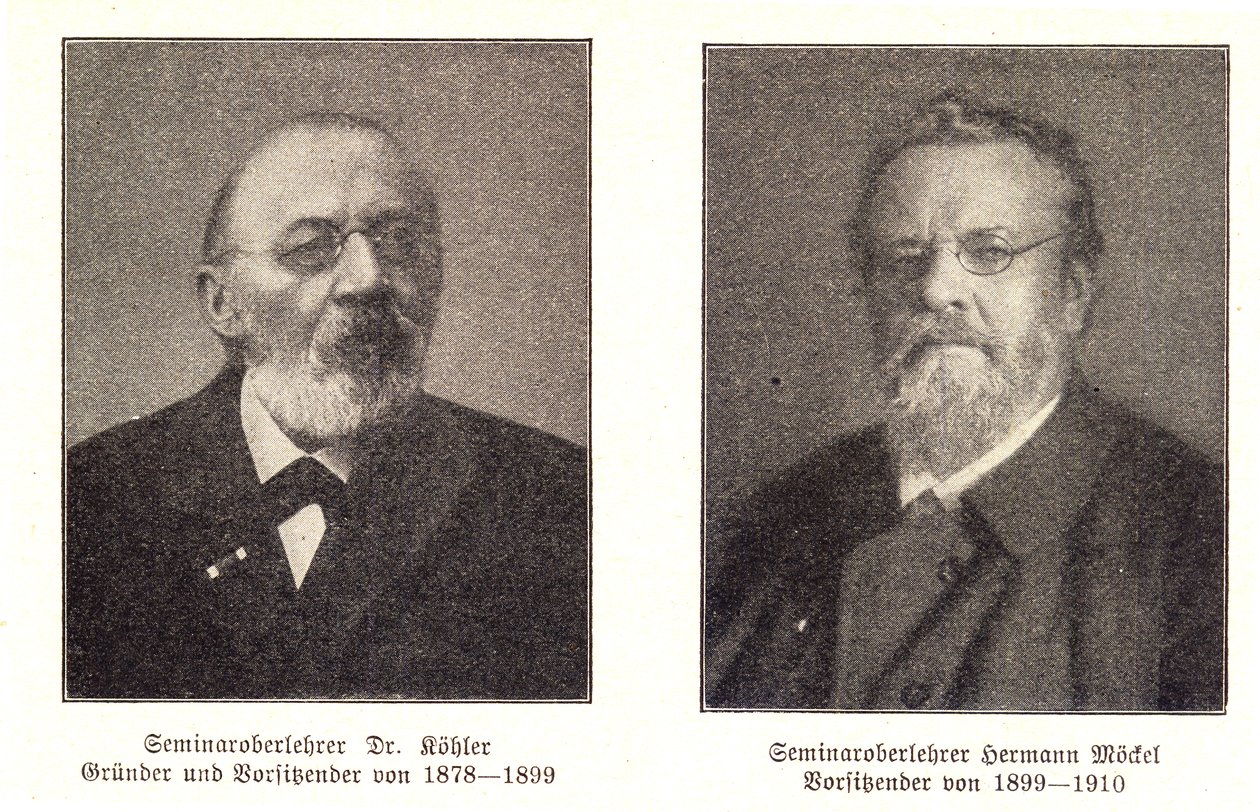 De første formænd for Erzgebirgsverein Köhler og Möckel af Erzgebirgsverein