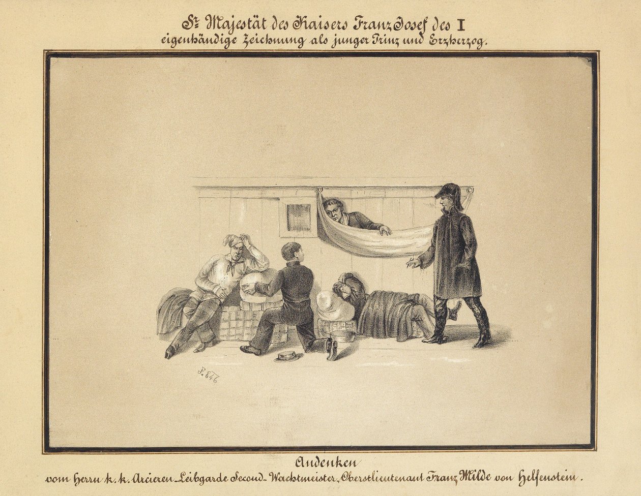 En gruppe mennesker på et hospital af Erzherzog Franz Joseph