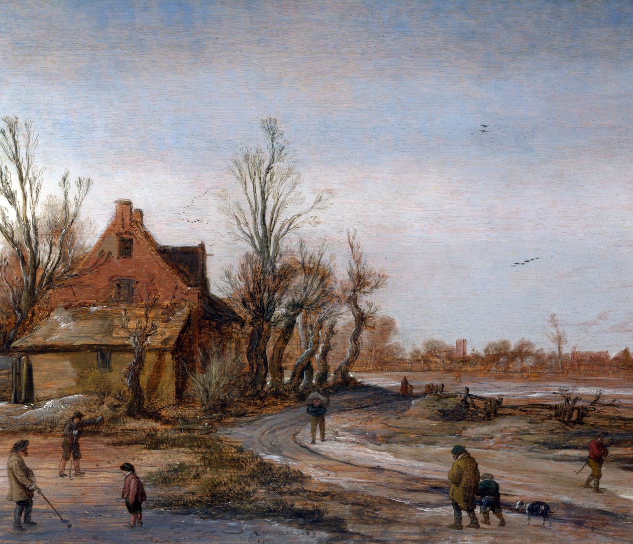 Vinterlandskab, 1623 af Esaias van de Velde