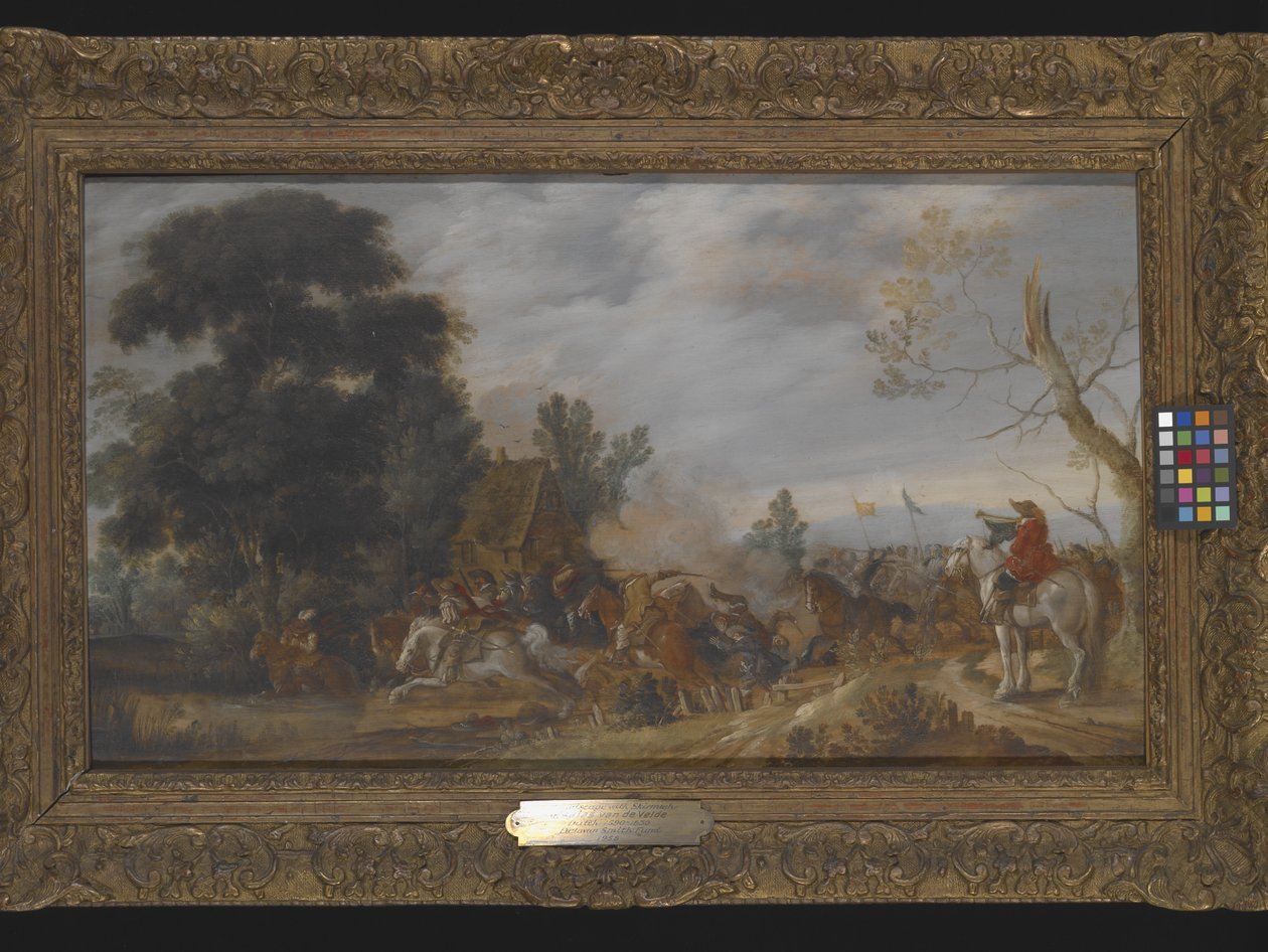 The Skirmish (olie på træ) af Esaias I van de Velde