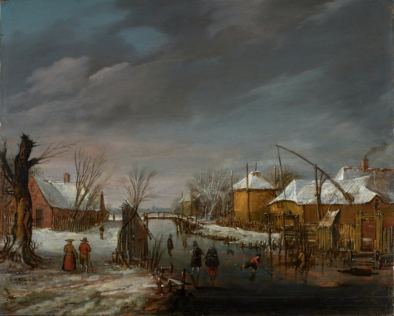 Vinterscene af Esaias I van de Velde