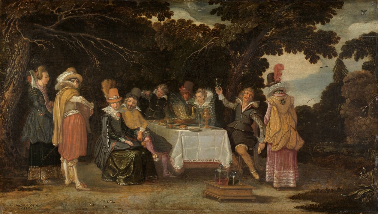 En friluftsfest af Esaias van de Velde