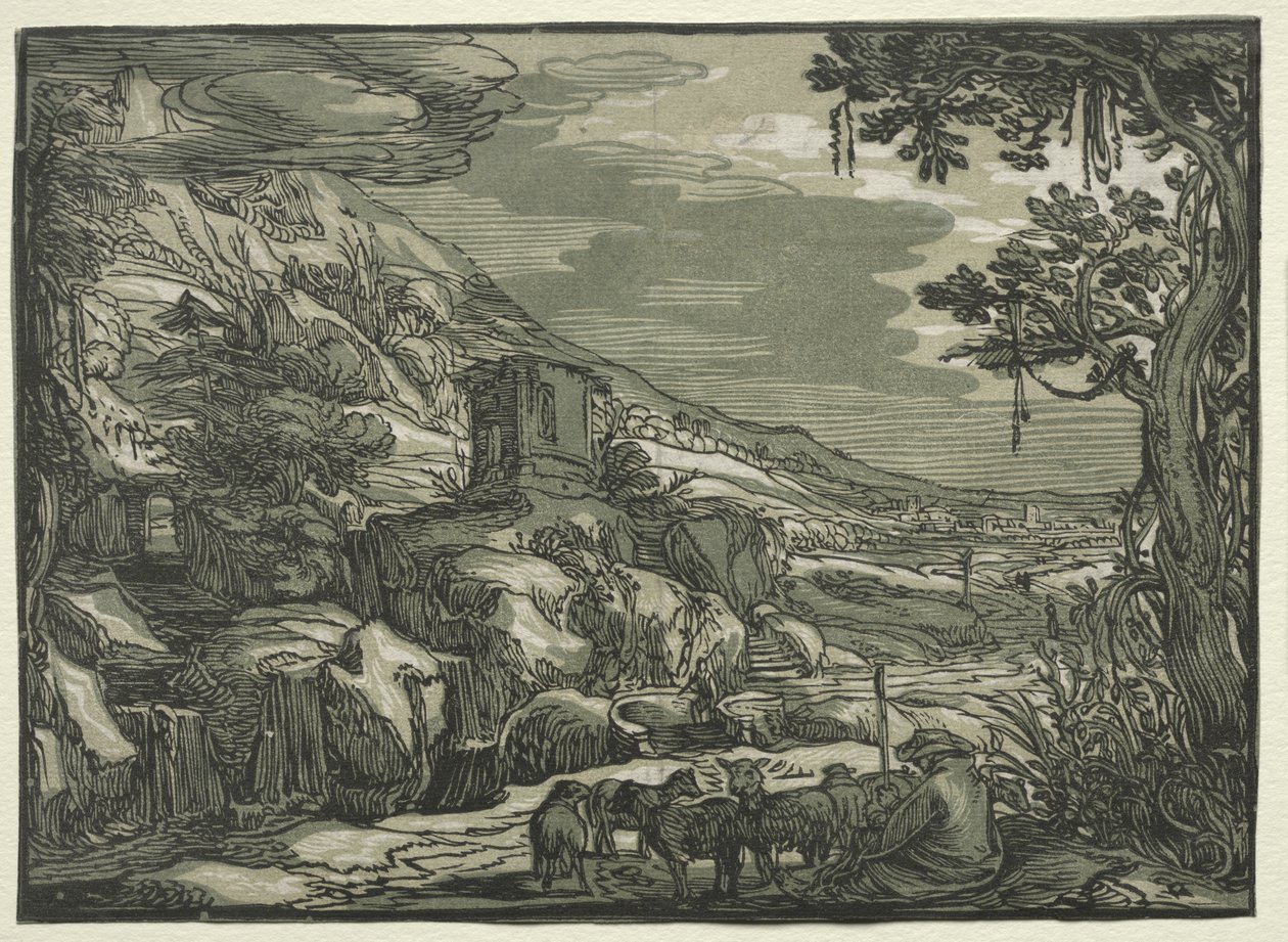 Arkadisk landskab af Esaias van de Velde